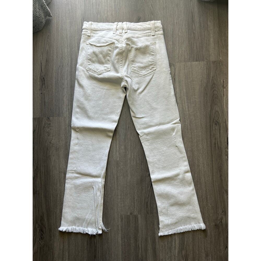 McGuire denim white jeans distressed frayed hem size 27 - Picture 5 of 5